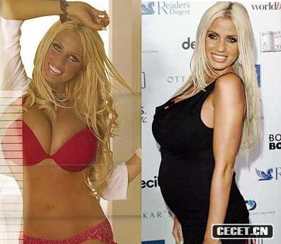 “波霸”喬丹懷孕前后對比