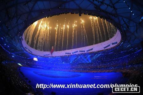 北京殘奧會(huì )開(kāi)幕式上焰火表演