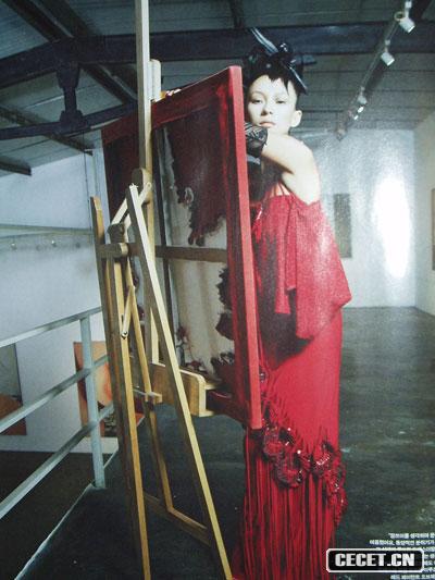 章子怡驚艷登韓版雜志