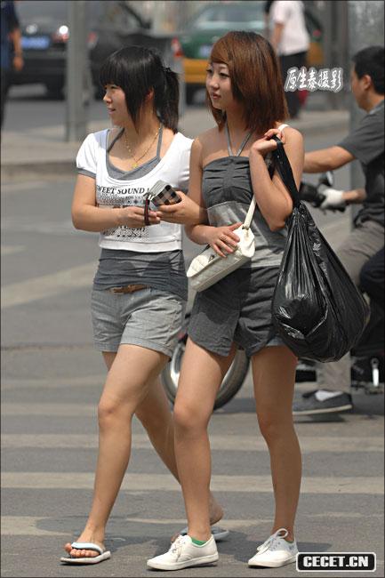 北京街頭短裙短褲美眉