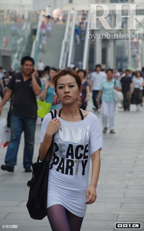 北京西單街拍美腿