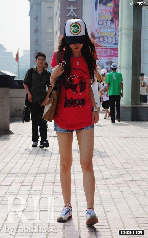 北京西單街拍美腿