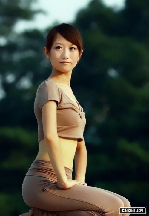 公園做瑜伽絕美MM