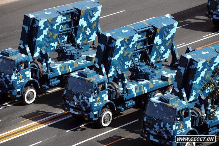 機動(dòng)雷達方隊接受檢閱