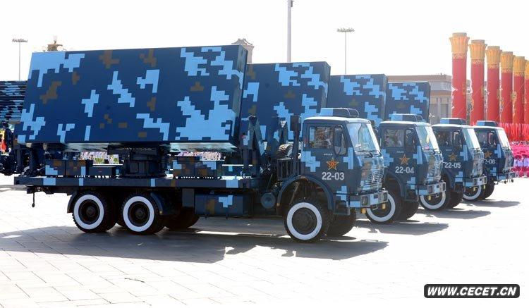 機動(dòng)雷達方隊接受檢閱