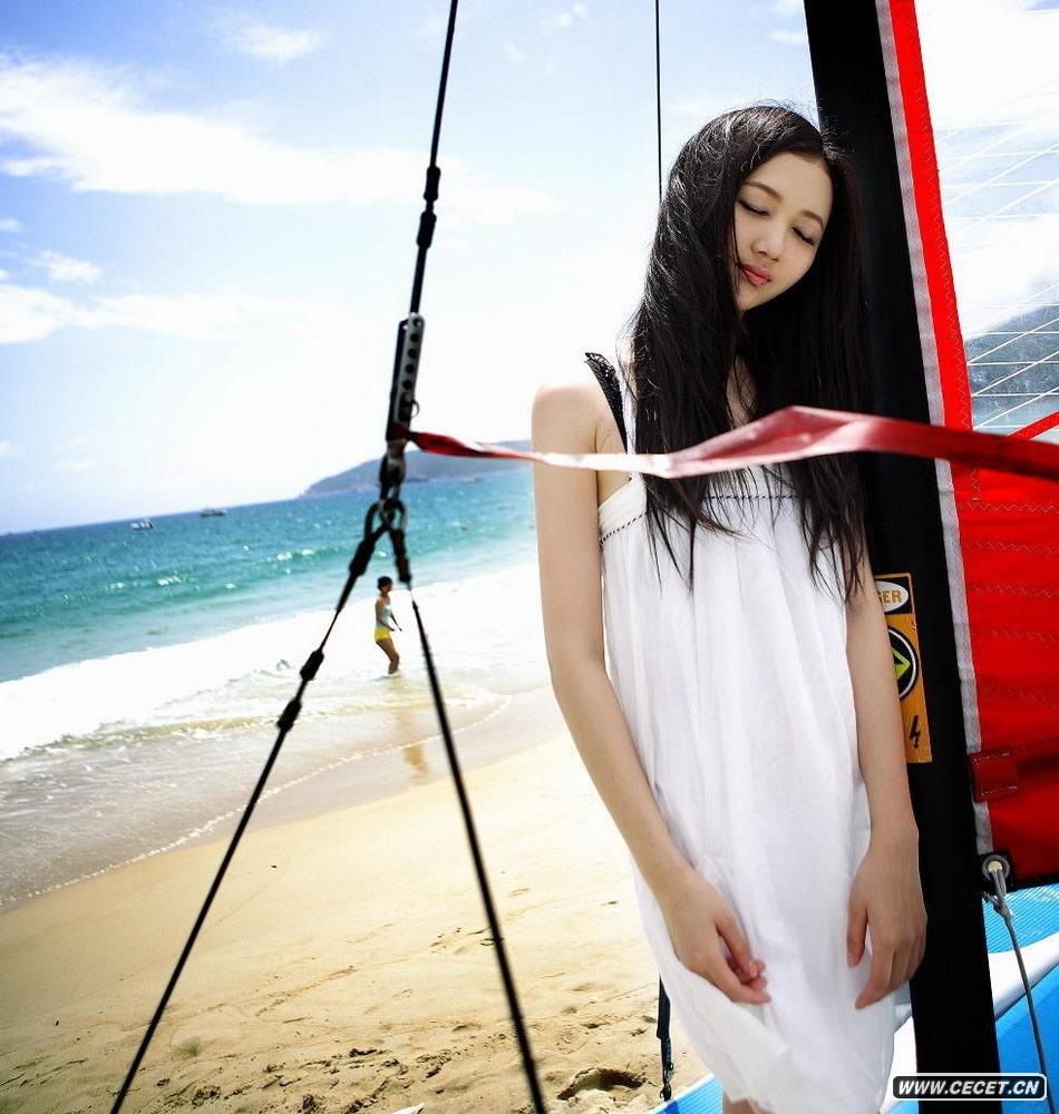 韓雯雯海邊揚帆遠航