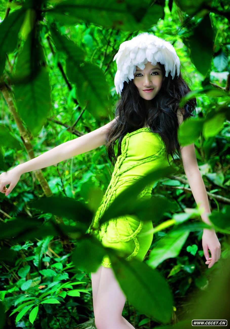 韓雯雯化身綠色天使