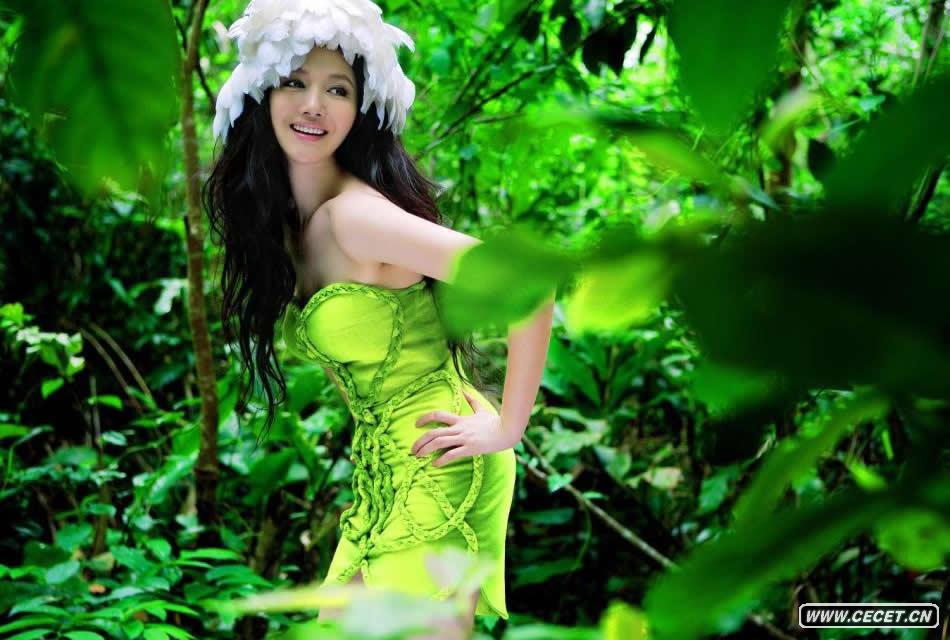 韓雯雯化身綠色天使