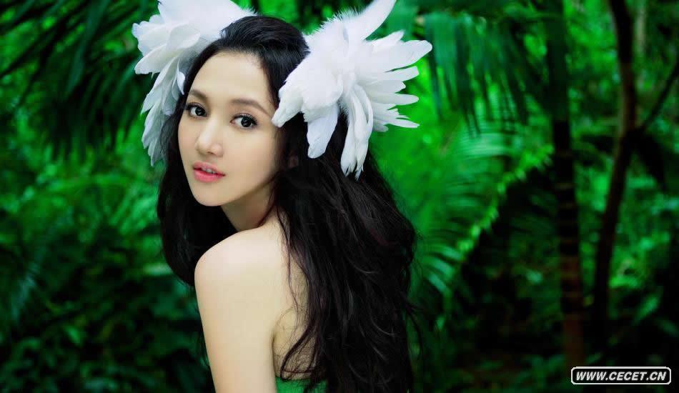 韓雯雯化身綠色天使