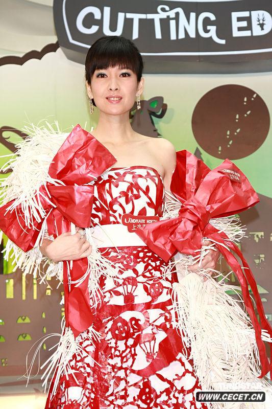 周慧敏剪紙造型秀古典美