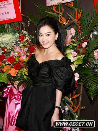 溫碧霞低胸晚禮服大顯貴氣