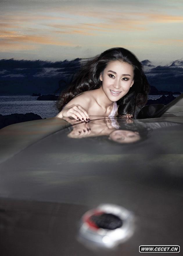 苗圃化身美女車(chē)模