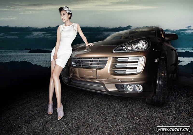 苗圃化身美女車(chē)模