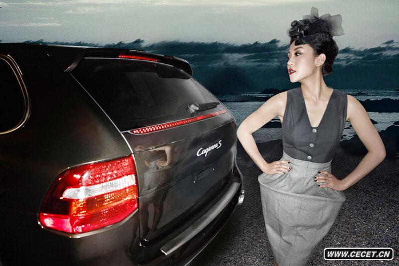 苗圃化身美女車(chē)模