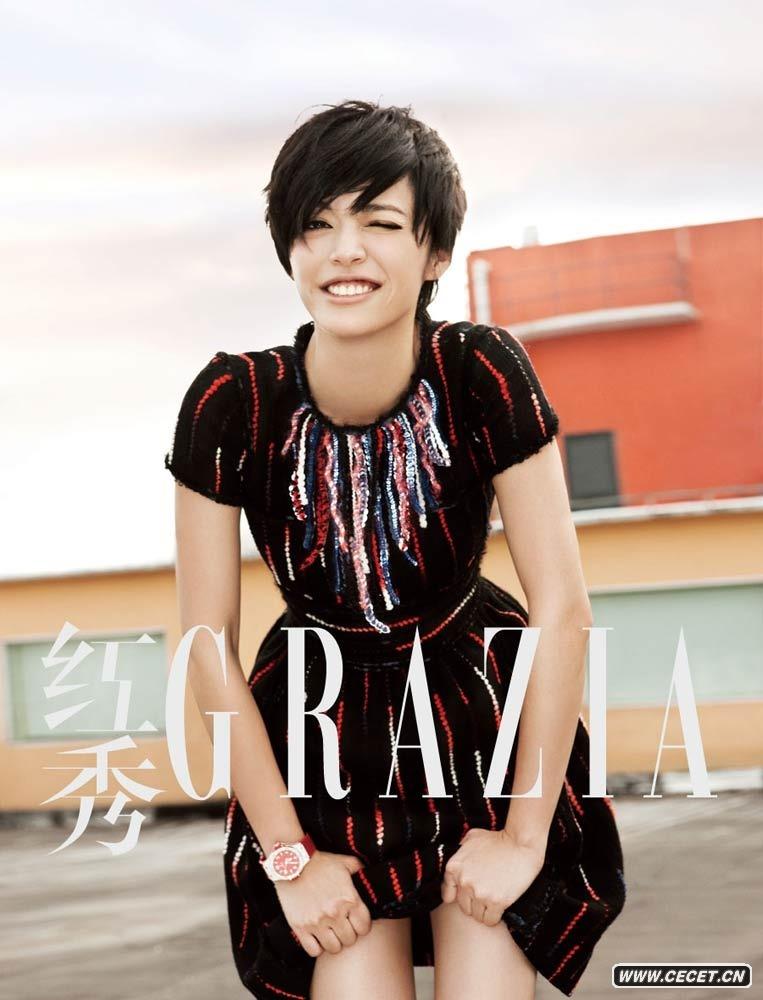 姚晨俏皮短發(fā)登封面