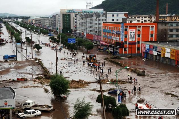 吉林永吉縣城特大洪災全城被淹