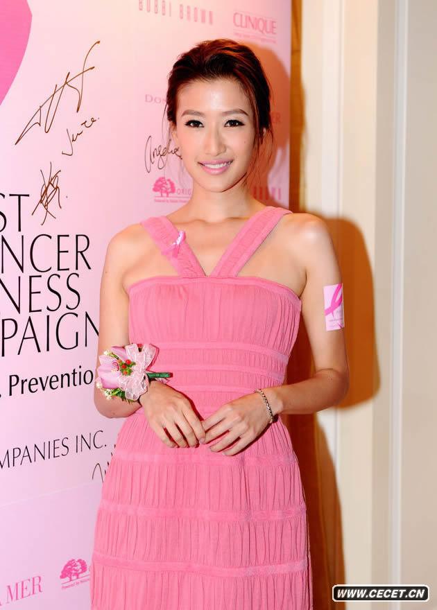 謝婷婷粉裙亮相如女神