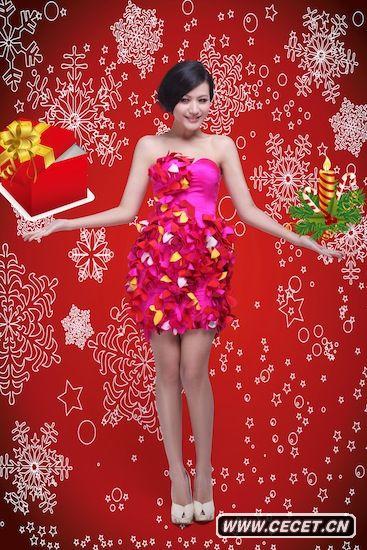 楊渝渝圣誕寫(xiě)真嬌俏動(dòng)人