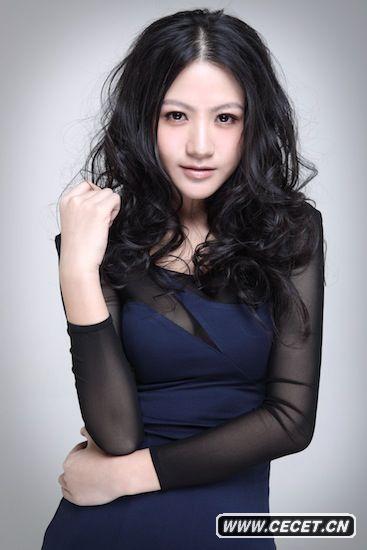 楊渝渝性感黑色透視裝