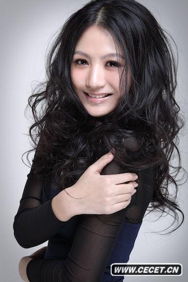 楊渝渝性感黑色透視裝