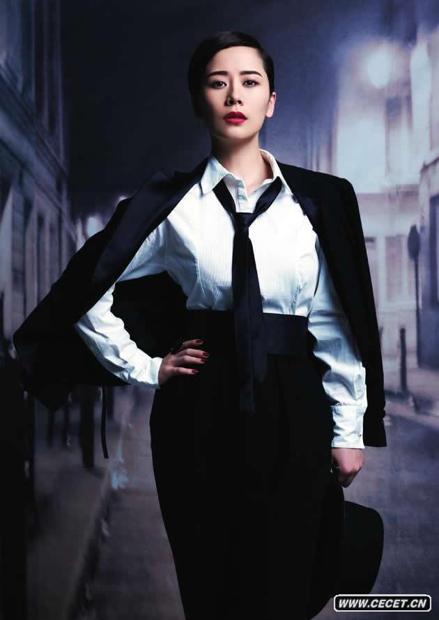 海清中性復古顯女王范