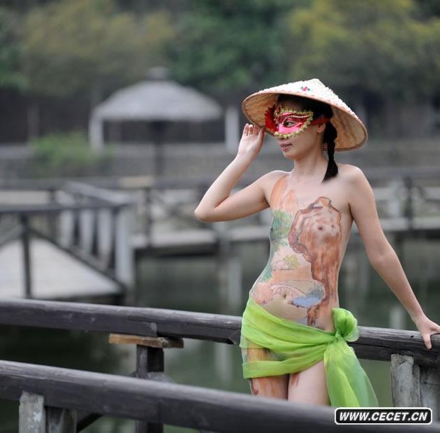 人體彩繪模特驚艷表演