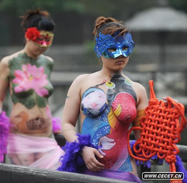人體彩繪模特驚艷表演
