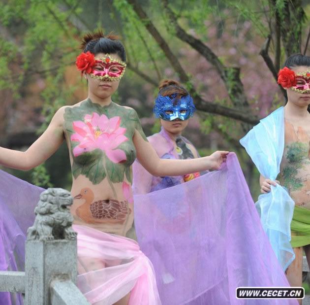 人體彩繪模特驚艷表演