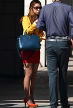 濟南街拍的空姐裙黑絲