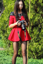 公園抓拍的高挑身材黑