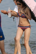 青島海邊抓拍泳裝好身