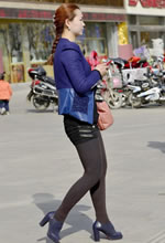 北大街抓拍的馬尾辮厚