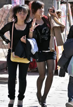 友誼西路街拍的短褲黑