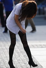 街拍的襯衫長(cháng)腿個(gè)性黑