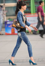 青山公園抓拍的牛仔套