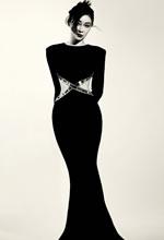 袁姍姍復古面紗造型