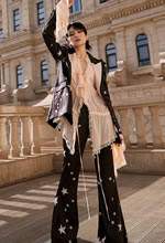 周筆暢星空緞面西裝復